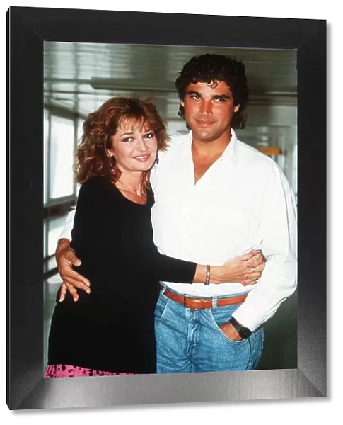 Stephanie Beecham actress with boyfriend Steve Silver June 1989