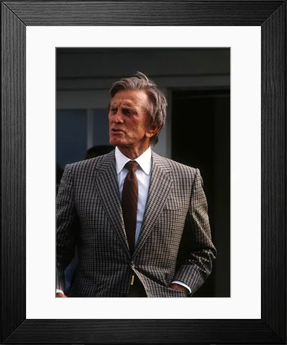 Framed Print : Actor Kirk Douglas at Guards Polo Club - July 1987 dbase MSI