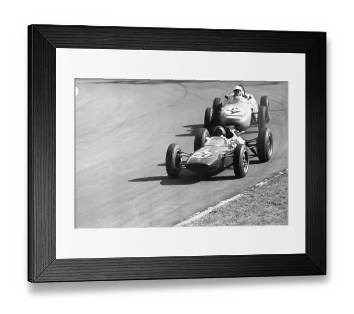Framed Print : Motor racing 1962 at Aintree Liverpool Action from the British Grand Prix