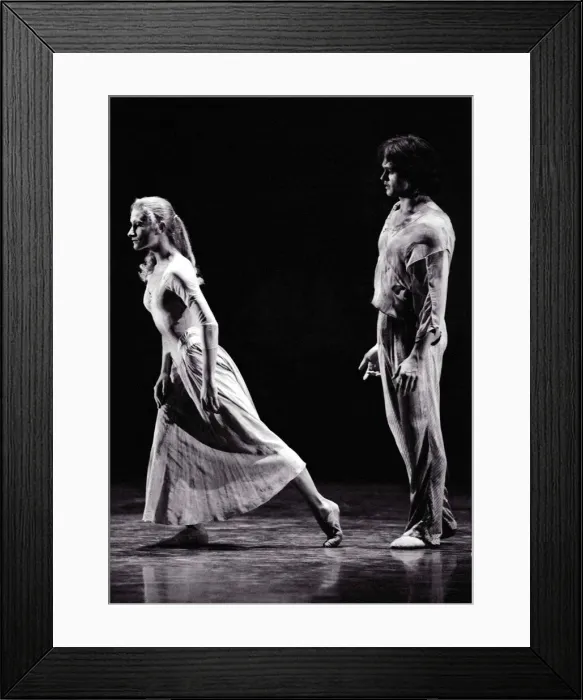 Framed Print : Members of a un-named ballet company perform a contempory work during London Framed Print : Members of a un-named ballet company perform a contempory work during London