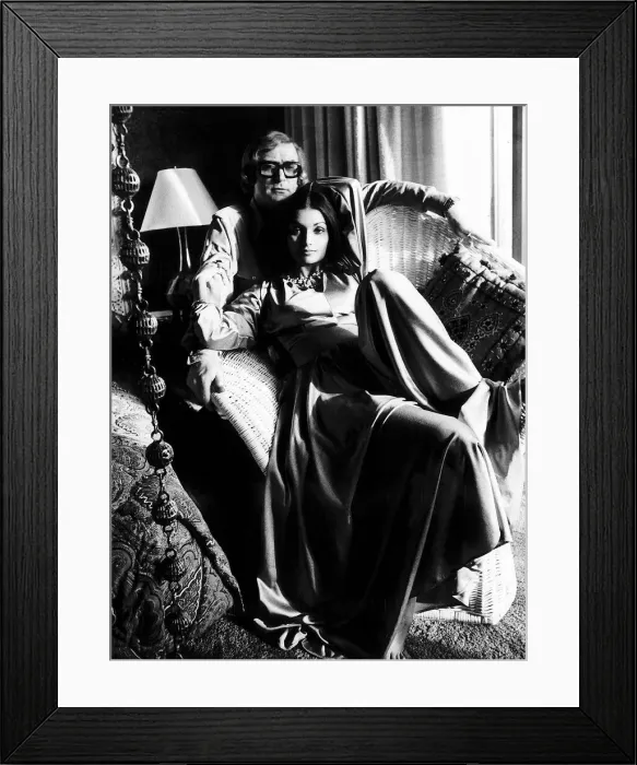 Framed Print : Michael Caine actor and wife Shakira Dbase MSi Framed Print : Michael Caine actor and wife Shakira Dbase MSi