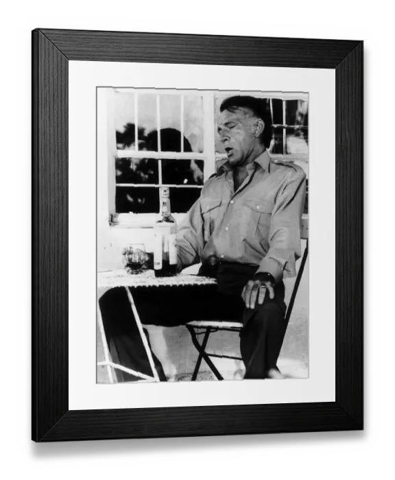 Framed Print : Richard Burton actor on film set - August 1984 August 1984
