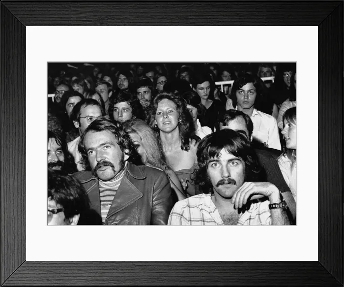 Framed Print : Crowds of people at a Rolling Stones concert, 1973 Framed Print : Crowds of people at a Rolling Stones concert, 1973