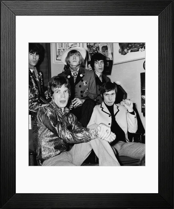 Framed Print : The Rolling Stones: 22nd January 1967 backstage before their appearance on Sunday Night