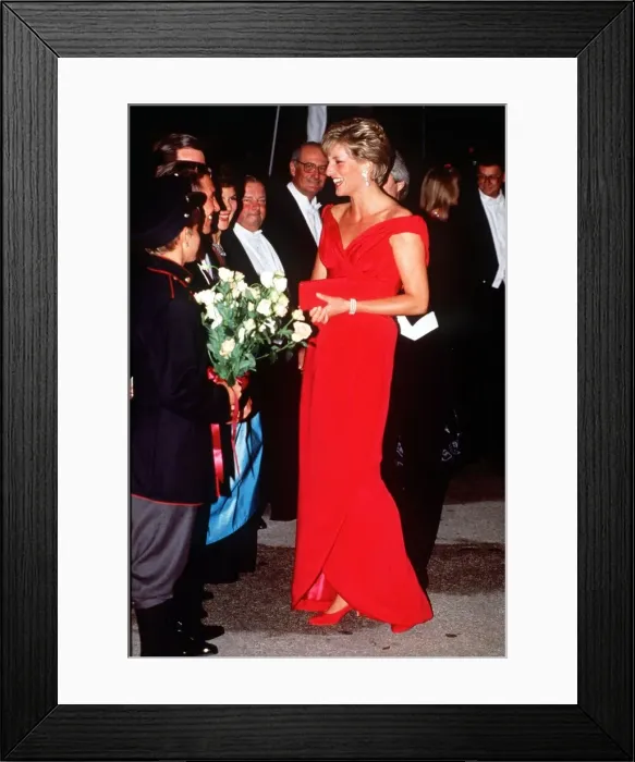Framed Print : Diana, Princess of Wales attends the Premiere of Just Like a Woman Framed Print : Diana, Princess of Wales attends the Premiere of Just Like a Woman
