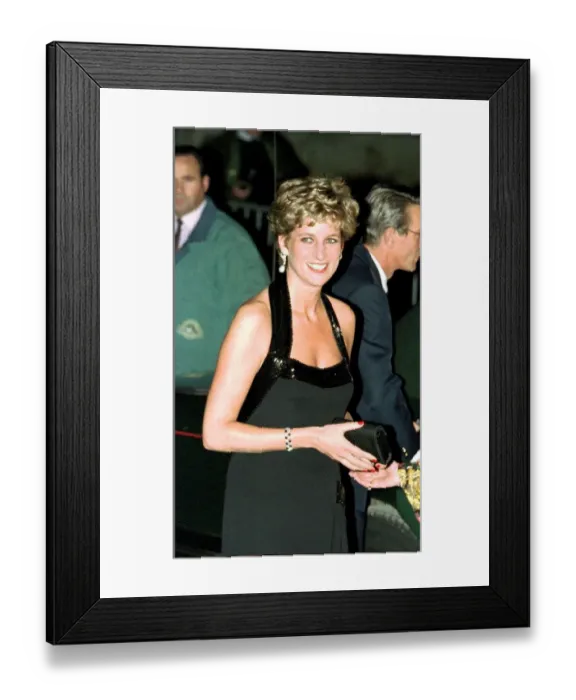 Framed Print : Princess Diana arrives for a UNESCO charity dinner at the Palace of Versailles near Paris Framed Print : Princess Diana arrives for a UNESCO charity dinner at the Palace of Versailles near Paris