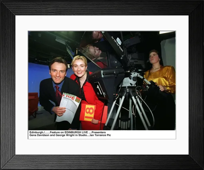 Framed Print : Gena Davidson and George Wright in Studio A©mirrorpix Framed Print : Gena Davidson and George Wright in Studio A©mirrorpix