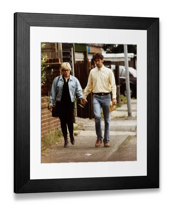 Framed Print : Letita Dean Actress TV Soap Eastenders with boyfriend Neil McKlintock who she met at a