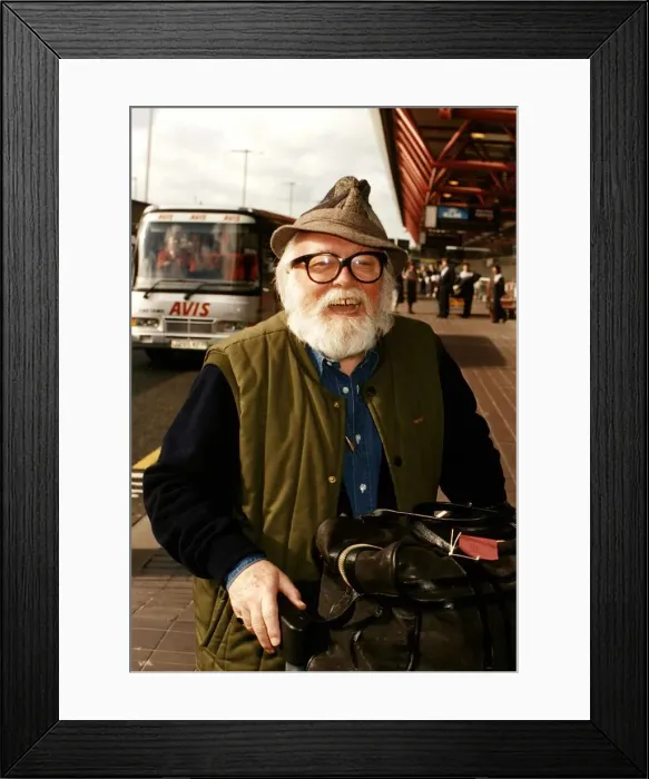 Framed Print : Sir Richard Attenborough Actor Producer and Director at LAX or Los Angeles Airport