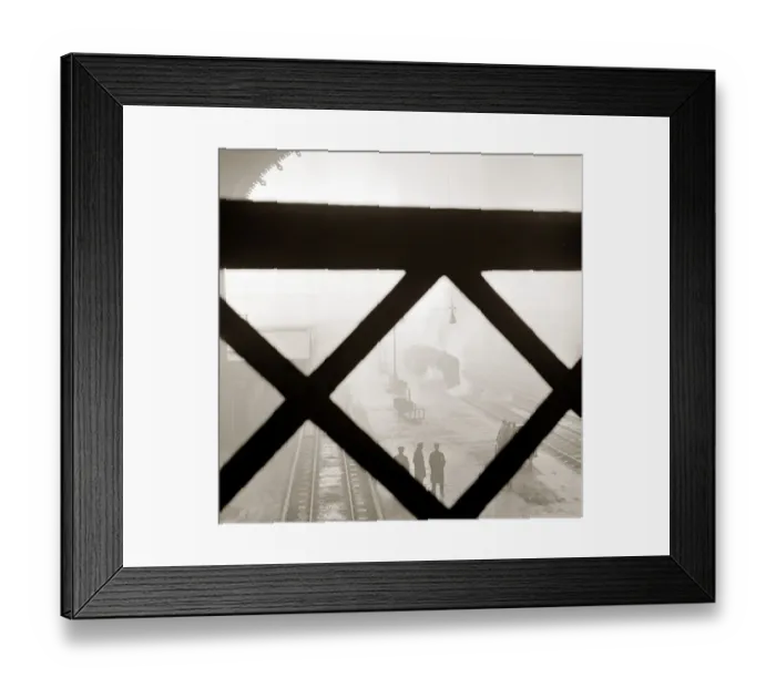 Framed Print : Liverpool Street Station in London The Arched roof is filed with smoke from a steam Framed Print : Liverpool Street Station in London The Arched roof is filed with smoke from a steam