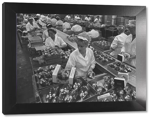 Cadburys Contrast Easter Eggs December 1966 Ladies working on the Factory