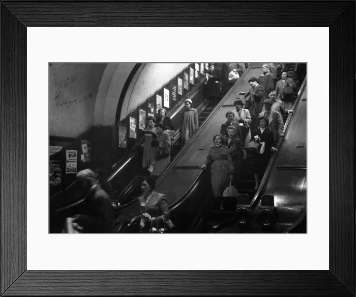 Framed Print : Scenes at London Undergrounds Holborn Station October 1954