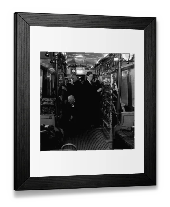 Framed Print : Automatic Train - March 1963 London Underground technical staff monitor Framed Print : Automatic Train - March 1963 London Underground technical staff monitor