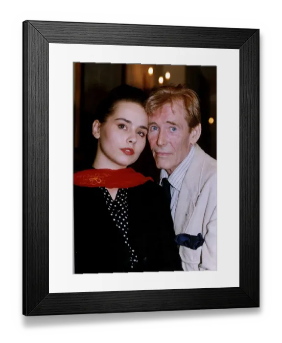 Framed Print : Tara Fitzgerald Actress with actor Peter O Toole