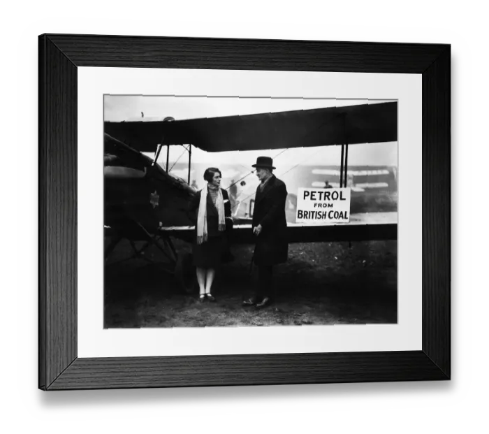 Framed Print : Lord Thomson with W. E. Spooner after successfully making petrol from coal