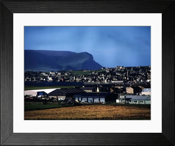 Framed Print : Stromness with Orkney Fishermans Society new factory in the foreground Framed Print : Stromness with Orkney Fishermans Society new factory in the foreground