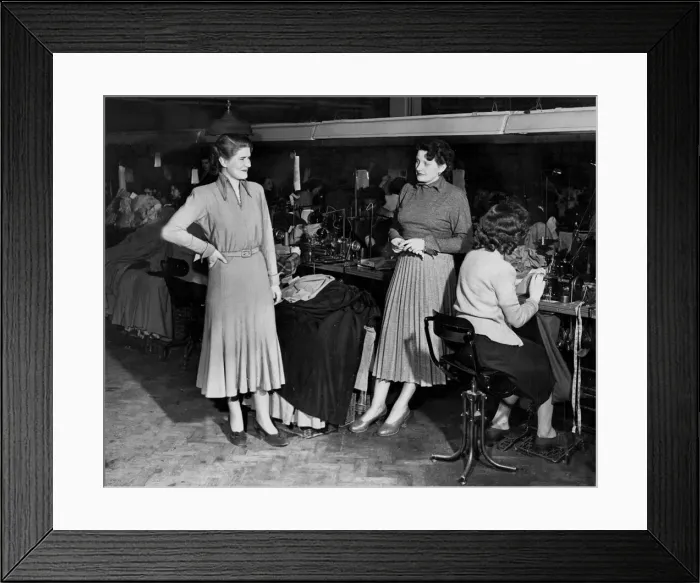Framed Print : Miss June Slater, 20, trainee-designer from the Abbey Park Factory owned by Wolsey Framed Print : Miss June Slater, 20, trainee-designer from the Abbey Park Factory owned by Wolsey