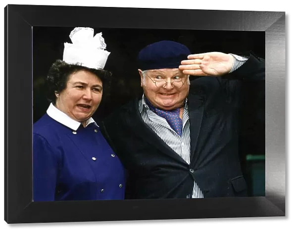 Benny Hill Actor Comedian Leaving Hospital After His Heart Scare With The Matron From