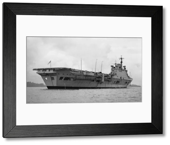 Framed Print : Ships Aircraft Carrier HMS Eagle at anchor in Plymouth Sound. November 1951 Framed Print : Ships Aircraft Carrier HMS Eagle at anchor in Plymouth Sound. November 1951