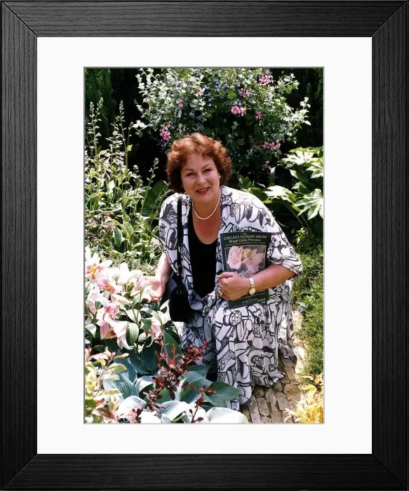 Framed Print : Pam Ferris Actress at the Chelsea Flower Show