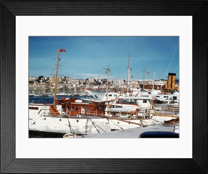 Framed Print : Yachts in the marina at Cannes French Riviera Framed Print : Yachts in the marina at Cannes French Riviera