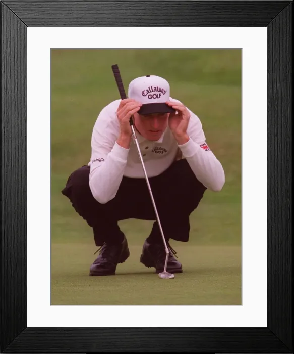 Framed Print : Jim Furyk on the 3rd Green at the British Open Golf Championships at Birkdale 1998 Framed Print : Jim Furyk on the 3rd Green at the British Open Golf Championships at Birkdale 1998