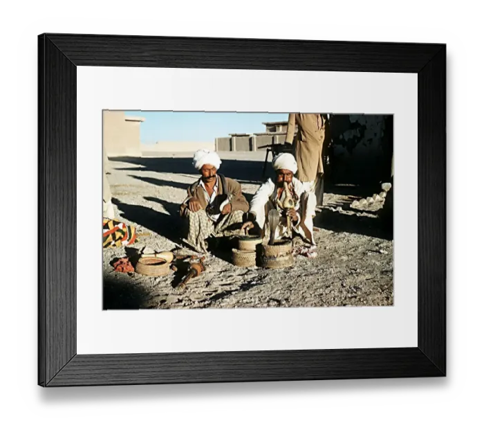 Framed Print : Snake charmers at the Iran Pakistan border Baluchistan Pakistan Framed Print : Snake charmers at the Iran Pakistan border Baluchistan Pakistan