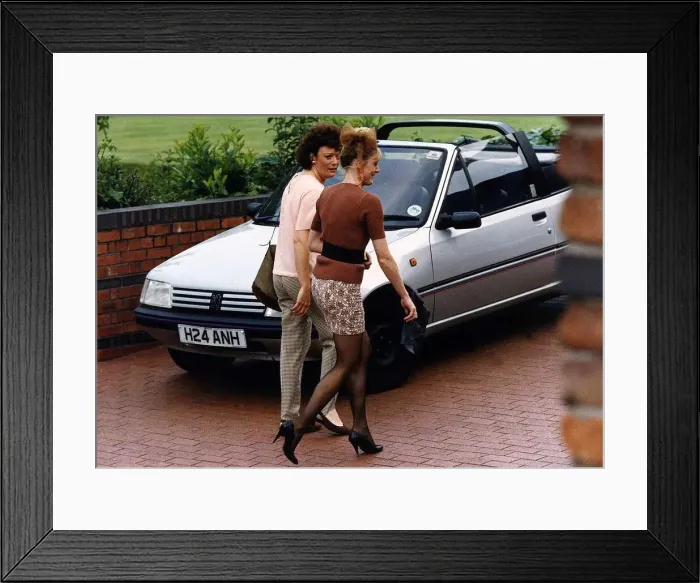 Framed Print : Sarah Lancashire Actress with actress Sherrie Hewson Framed Print : Sarah Lancashire Actress with actress Sherrie Hewson