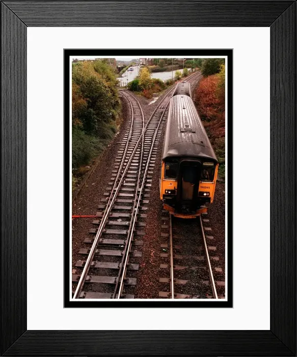 Framed Print : Jamestown Fife Rail Link feeder train on track October 1999