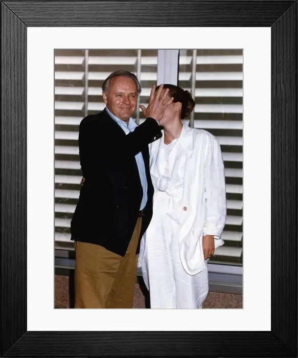 Framed Print : Sir Anthony Hopkins actor and actress Emma Thompson