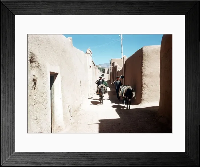 Framed Print : A Typical street scene in village of Abadeh 200 kms North of Shiraz in South West Iran