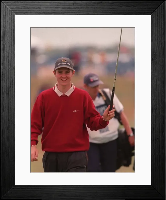 Framed Print : Justin Rose British Golfer at the British Open Golf Championships at Birkdale in Framed Print : Justin Rose British Golfer at the British Open Golf Championships at Birkdale in