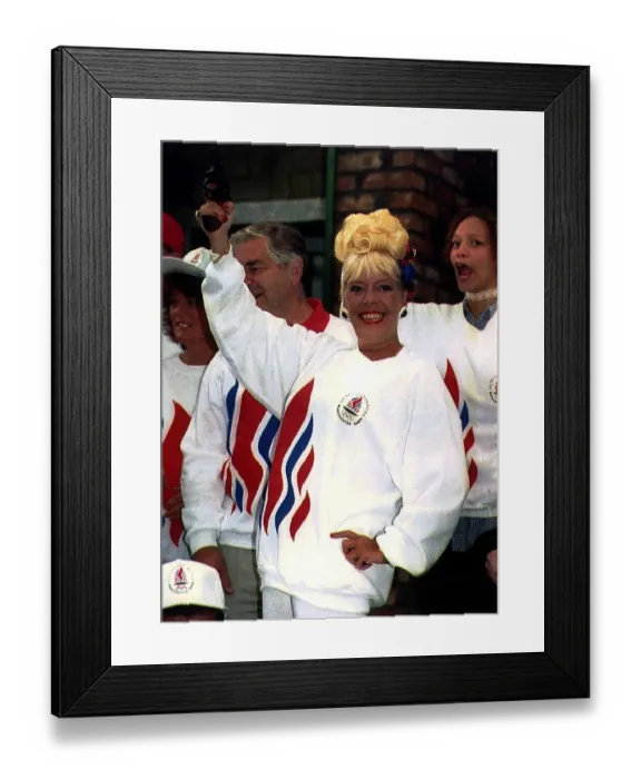 Framed Print : Julie Goodyear Actress with Coronation Street Actors gave their backing towards