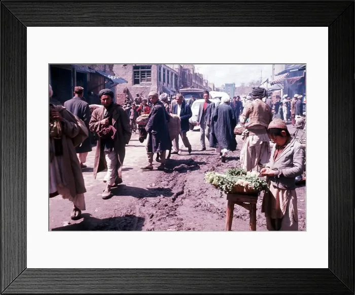 Framed Print : Typical market scene in Kabul the capital of Afghanistan Framed Print : Typical market scene in Kabul the capital of Afghanistan