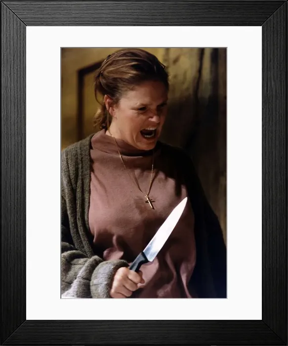 Framed Print : Sharon Gless Actress - holding a knife Framed Print : Sharon Gless Actress - holding a knife
