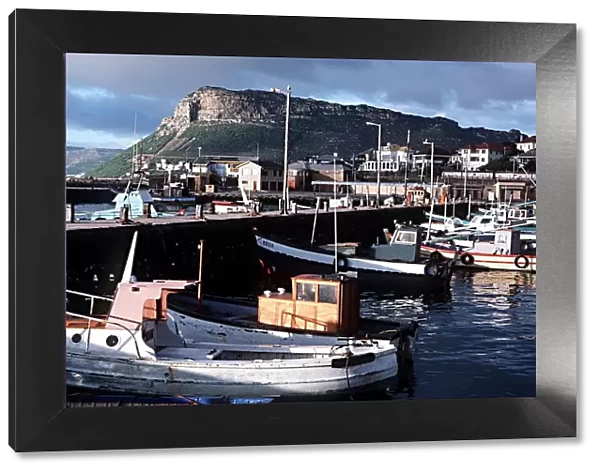 Boats in the harbour of Kalk Bay in Capetown in the early morning