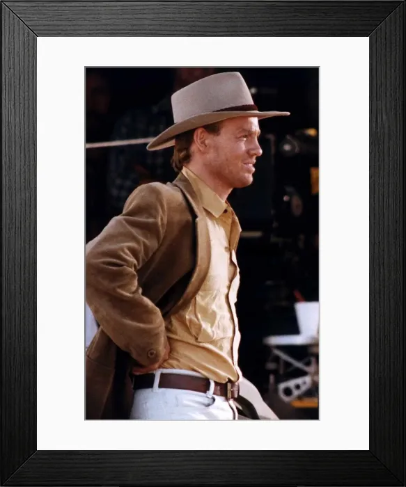 Framed Print : Jason Donovan Australian actor and singer on a horse