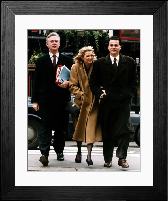 Framed Print : Gillian Taylforth the actress from eastenders arriving at the high court with her fiance