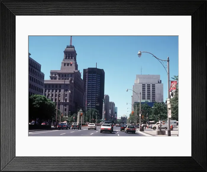 Framed Print : View along University Avenue Toronto in Ontario Canada Framed Print : View along University Avenue Toronto in Ontario Canada