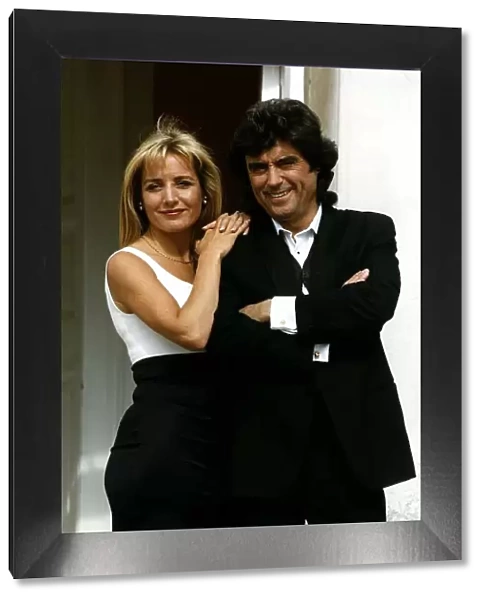 Ian McShane Actor star of the TV series Lovejoy with Actress Caroline Langrishe filming
