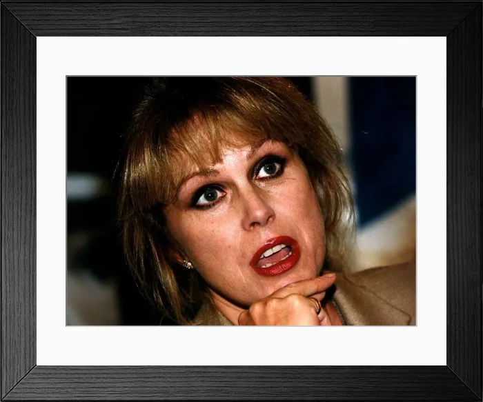 Framed Print : Joanna Lumley Actress wept as she watched scenes of farm animals being barbarically