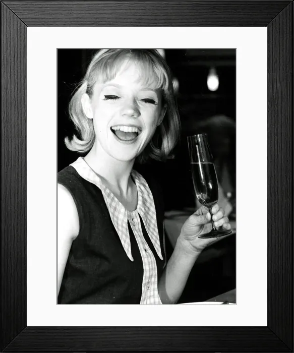 Framed Print : Geraldine Sinclair using new cutlery and glasses at the Steak Encore restaurant Leicester Framed Print : Geraldine Sinclair using new cutlery and glasses at the Steak Encore restaurant Leicester