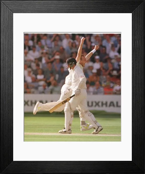 Framed Print : England v South Africa Cricket Second Test Lords Allan Donald celebrates the wicket Framed Print : England v South Africa Cricket Second Test Lords Allan Donald celebrates the wicket