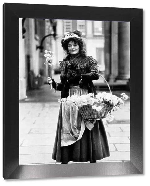 Lesley Anne Down Actress starring as Eliza in the film My Fair Lady dressed as flower