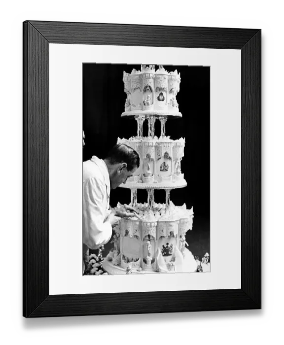 Framed Print : Wedding cake made by Mr Schul for Princess Elizabeth