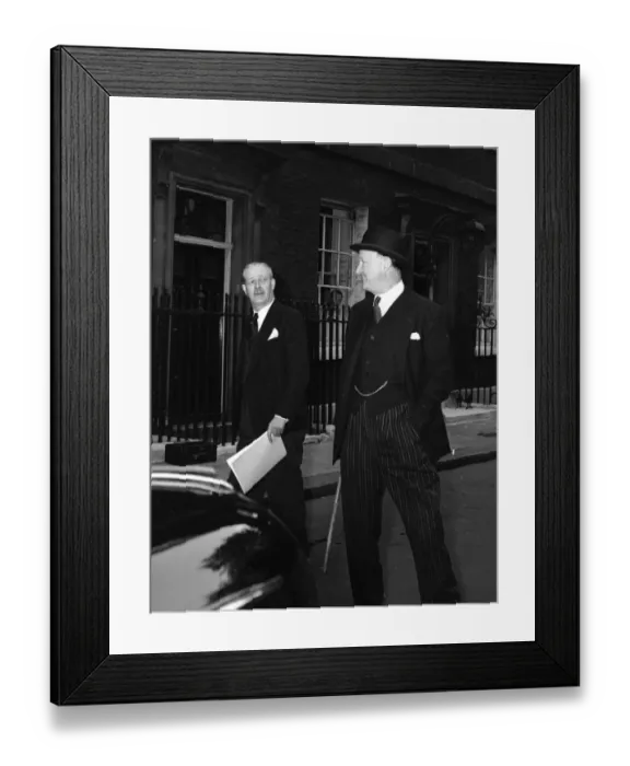 Framed Print : Suez Crisis 1956 Harold MacMillan and Rab Butler arrive at 10 Downing Street for a Framed Print : Suez Crisis 1956 Harold MacMillan and Rab Butler arrive at 10 Downing Street for a