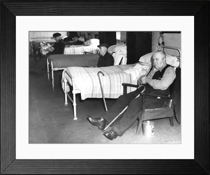 Framed Print : Nearest the camera is William Prisk. Beside him is Jack Simmons in their dormitory Framed Print : Nearest the camera is William Prisk. Beside him is Jack Simmons in their dormitory