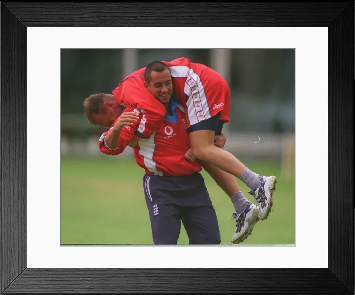 Framed Print : Cricket World Cup 1999 England Net Practice Neil Fairbrother Framed Print : Cricket World Cup 1999 England Net Practice Neil Fairbrother