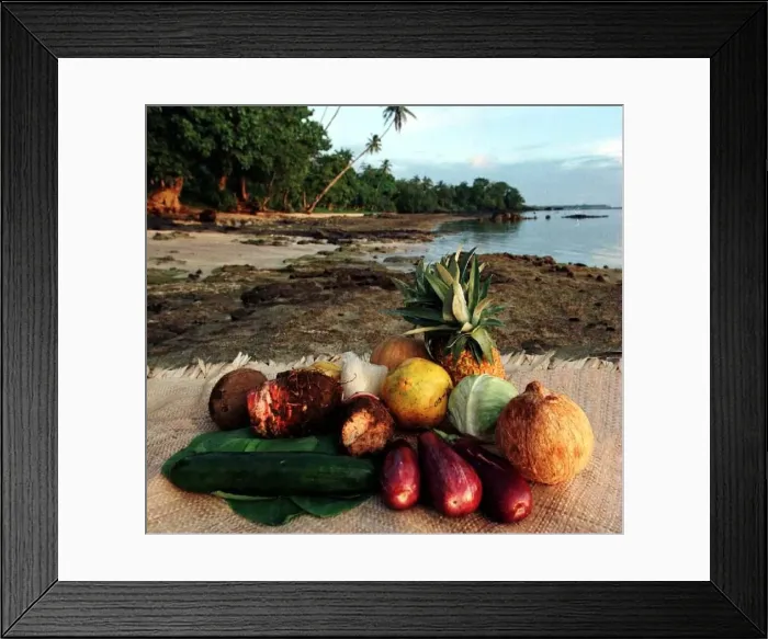 Framed Print : Traditional Samoan Food for a healthier diet Jan 1999 consisting of Framed Print : Traditional Samoan Food for a healthier diet Jan 1999 consisting of