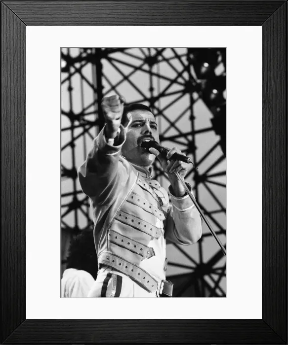 Framed Print : Queen Rock Group Freddie mercury, Brian May, John Deacon & Roger Taylor